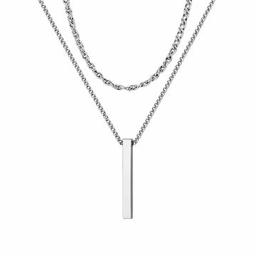 VARNOX — GeoPillar™ Layered Bar Necklace