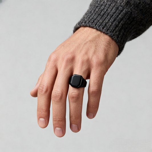 VARNOX — RectaForge™ Steel Signet Ring